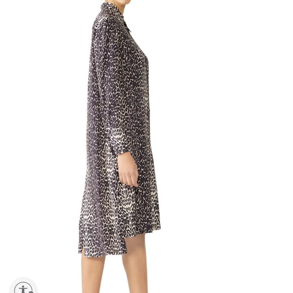 NWOT ALLSAINTS Anya Leopard Print Shirt Dress Size Small All Saints - Picture 2 of 12